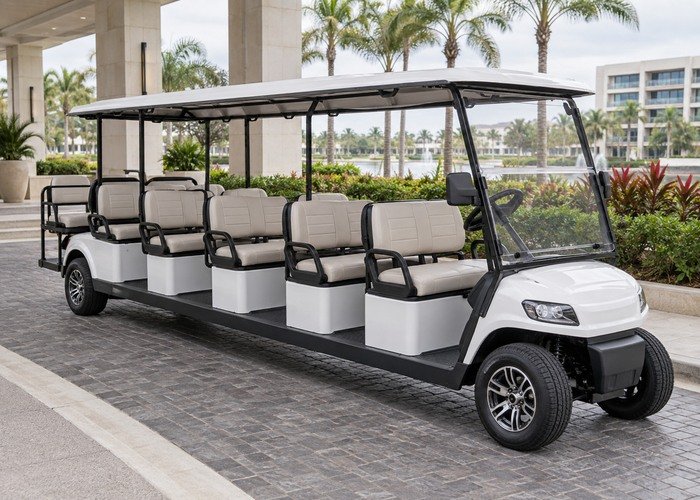 electric golf cart seating capacity in a commercial operating context