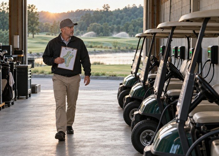 golf course fleet planning in a commercial operating context