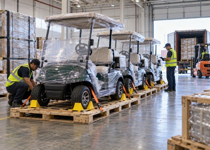 electric golf cart export documents in a commercial operating context