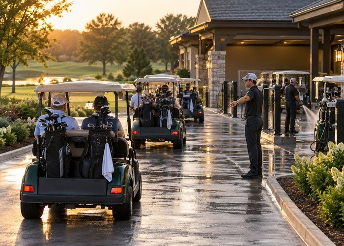 Operational follow-through for golf course fleet planning