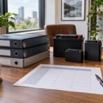 Battery warranty review folders and blank comparison sheet