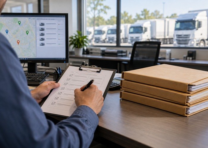 Action tracking clipboard and closed folders in a fleet office